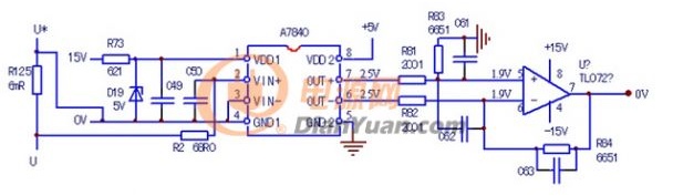 线性光电耦合器A7840电流检测电路的应用